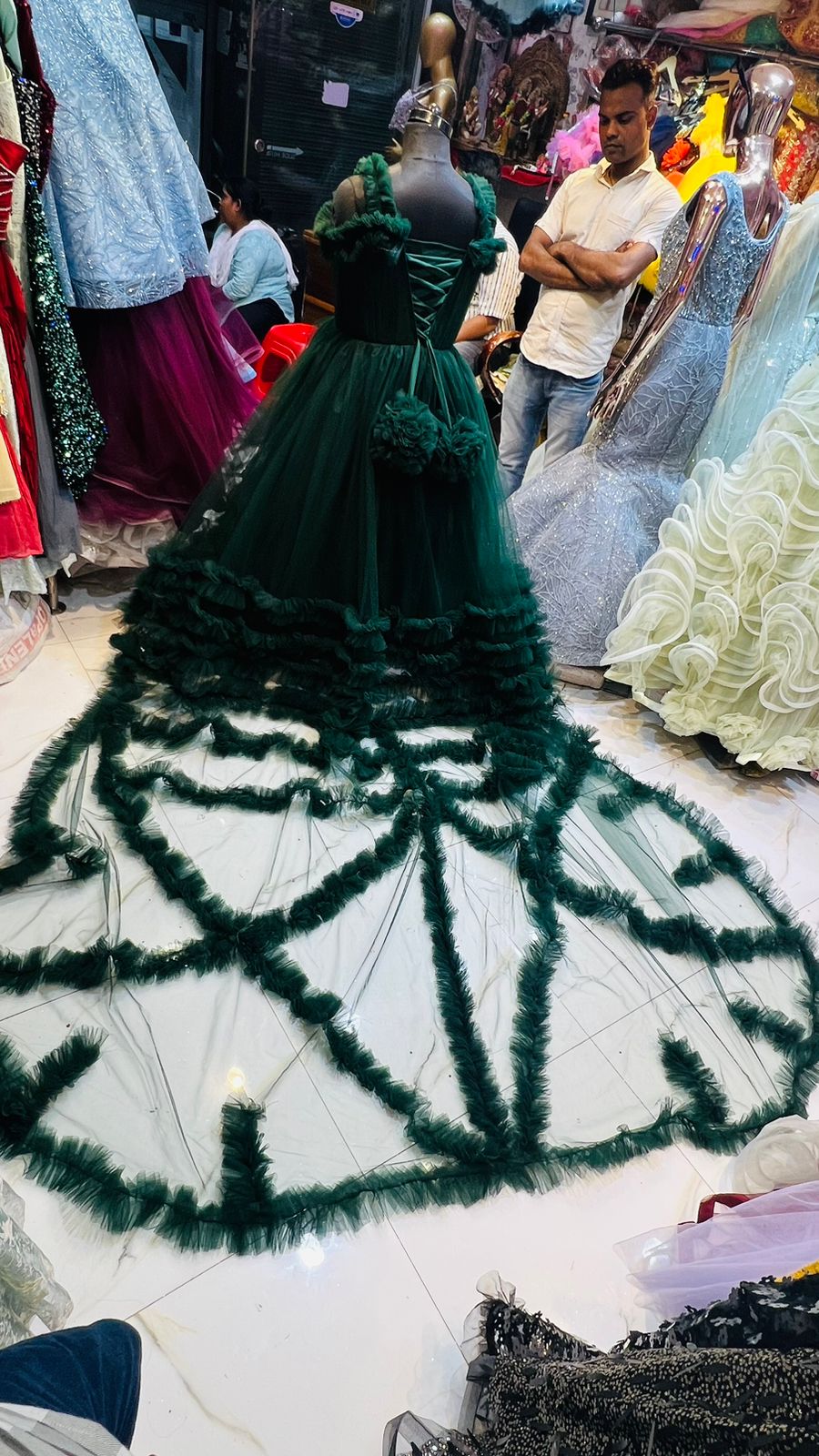 Purple Colour Pre-Wedding Gown