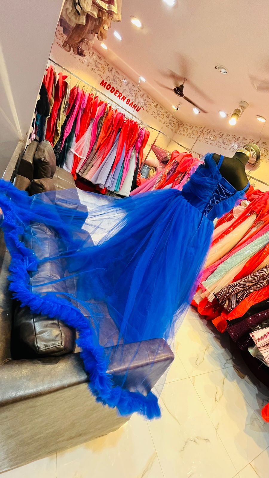 Heavy Blue Pre-Wedding Gown