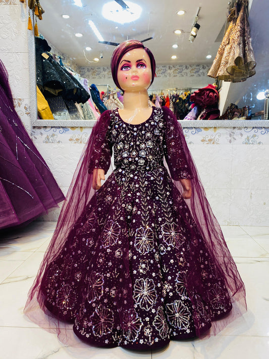 Choti Badi Gul-e-Maroon |Beautifull Handcrafted ball gown | Modern Bahu