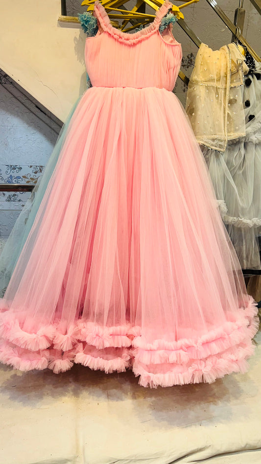 2 LAYER FRILL GOWN