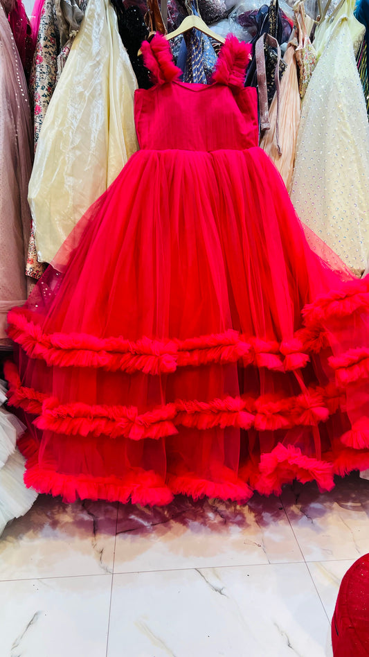 3 LAYER FRILL GOWN