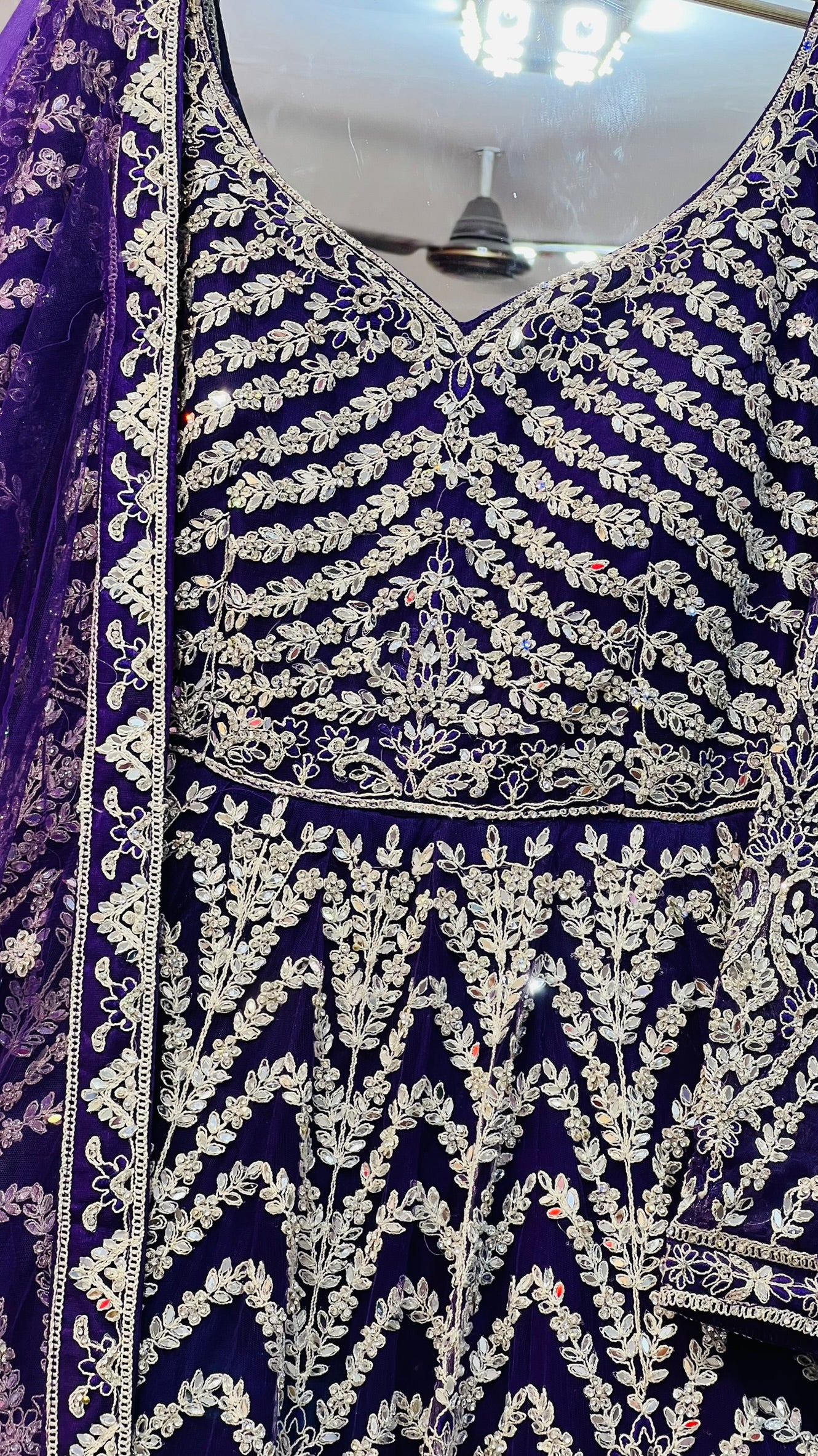 Party-Ready Ball Gowns for Every Festive Occasion(modern bahu purple gown)