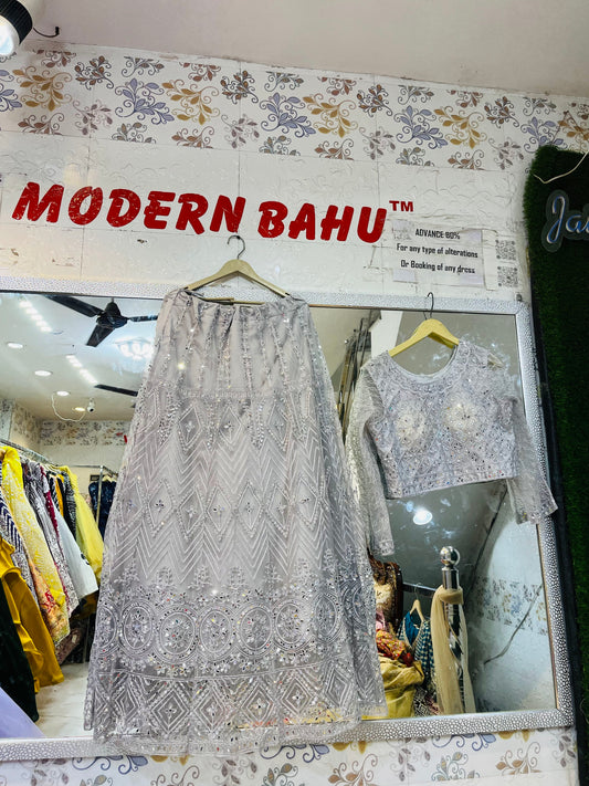 Summer Collection: Light Fabric Crop Top Lehengas