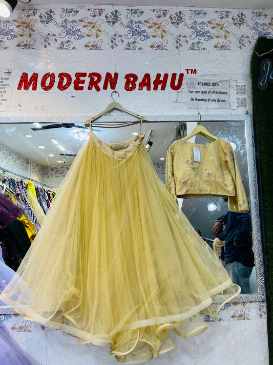 Banarasi Silk Crop Top Lehenga with