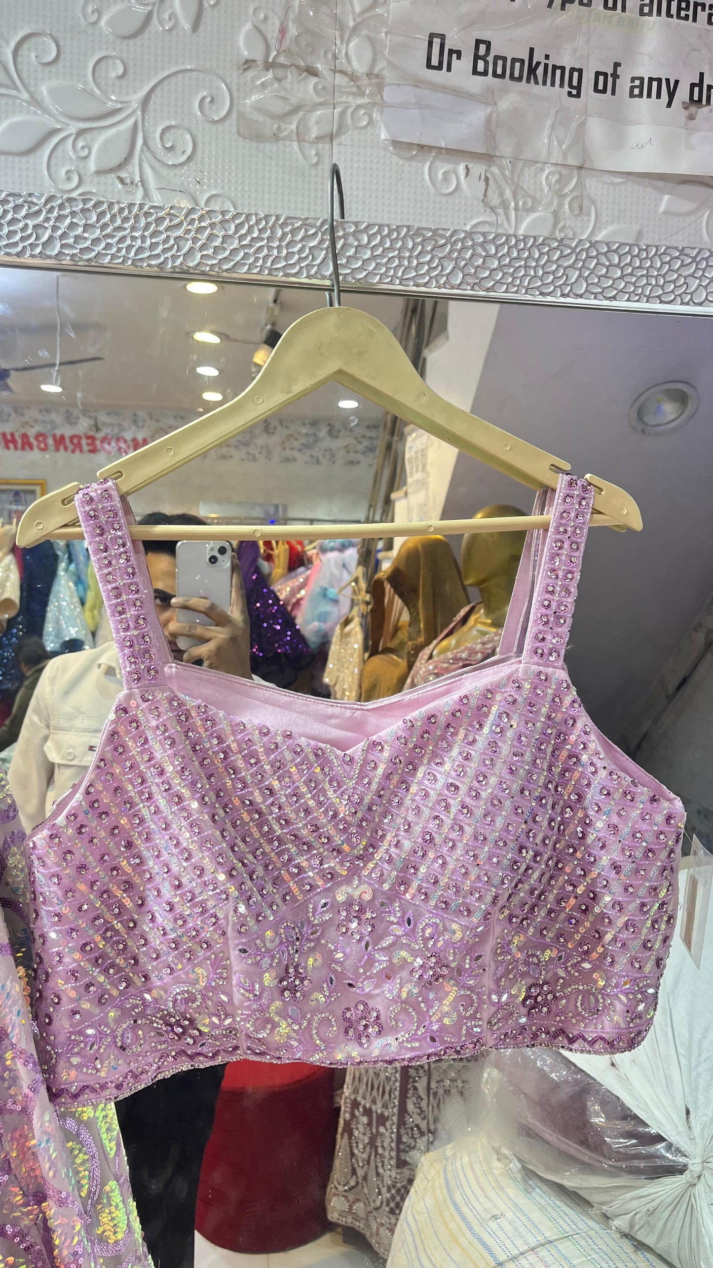 Lavender Sequin Embellished Lehenga Choli with Sleeveless Designer Blouse – Shimmering Party Wear