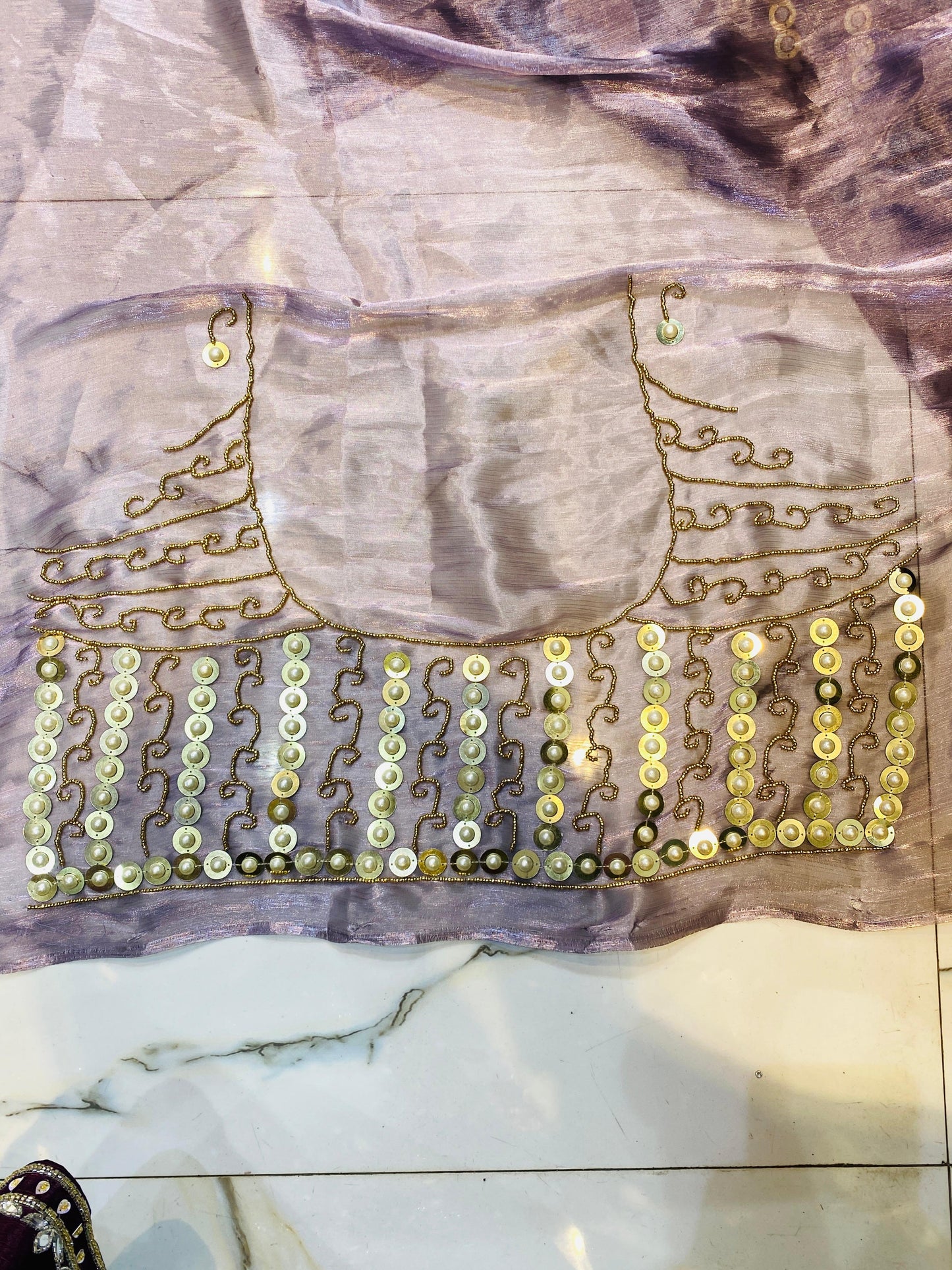 Luxe Golden  Crop Top Lehenga