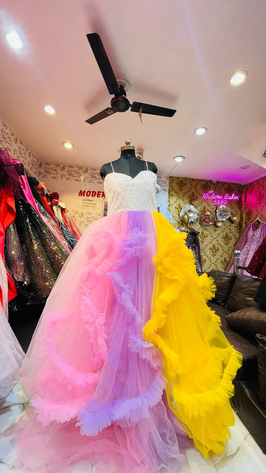 Mix Colouel Pre-Wedding Gown