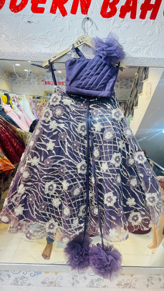 Royal Handcrafted croptop for kids