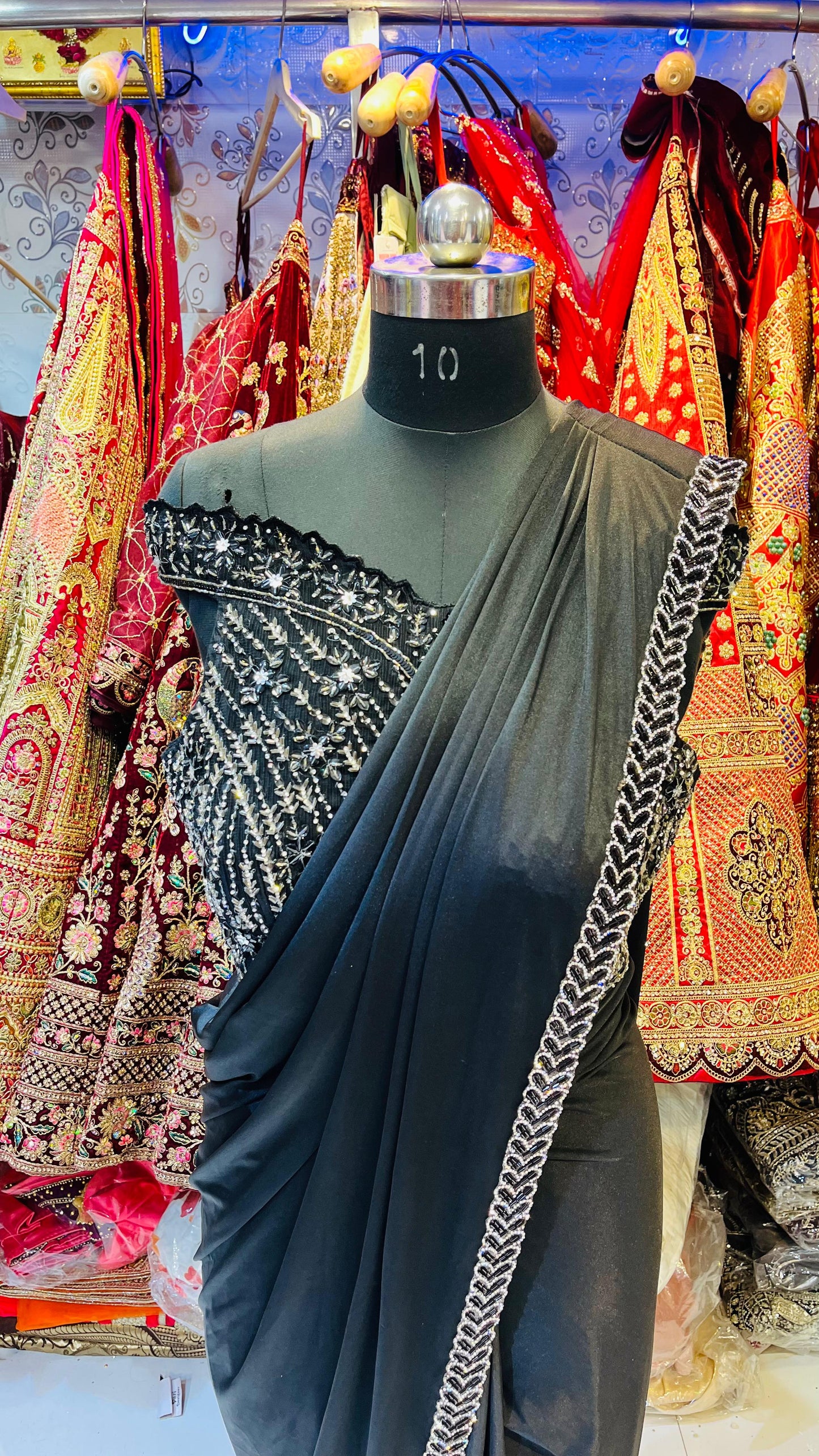 Hand Work Blaouse & Drap Saree