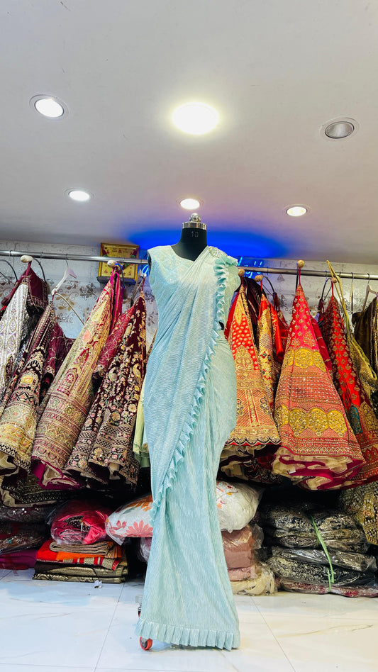 Smooth Satin Drape Saree